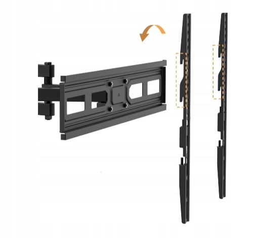 Uniwersalny UCHWYT OBROTOWY wieszak do TELEWIZORA 37-85" + zestaw montażowy na Arena.pl