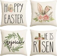 4x Poszewka dekoracyjna Artoid Mode - Motyw Świąteczny 45x45 cm - WIELKANOC