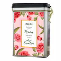 Puszka na kawę z nadrukiem UPOMINEK PREZENT DLA MAMY NA DZIEŃ MATKI