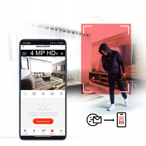 OBROTOWA KAMERA ZEWNĘTRZNA WIFI IP 4MPx WQHD ŚLEDZENIE AUDIO TUYA 4xZOOM na Arena.pl