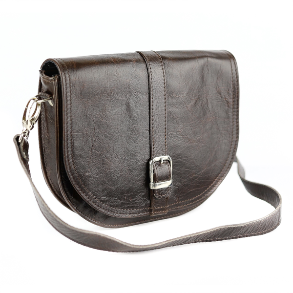 T-05 Torebka kopytko-gnieciony brąz KEMER zdjęcie 1