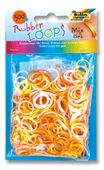 gumki do zaplatania kolorowy mix 500 szt. +szydełko folia - żółte