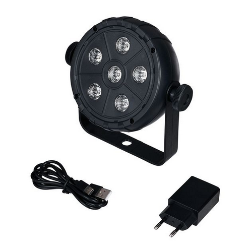 Lampa 6x3W USB-C 6 LED RGB USB Party reflektor dyskotekowy na imprezę na Arena.pl
