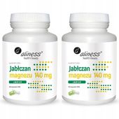 2x Aliness JABŁCZAN MAGNEZU Witamina B6 100kap Równowaga hormonalna Energia