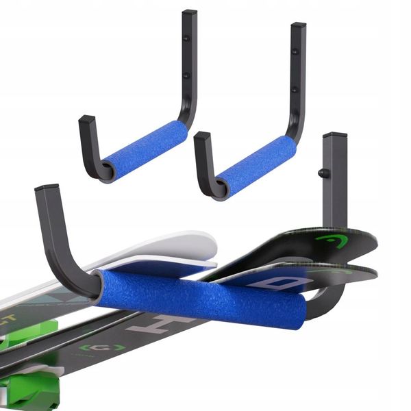 UCHWYT ŚCIENNY NA NARTY DESKĘ DRABINĘ ROWER DREWNO zdjęcie 1