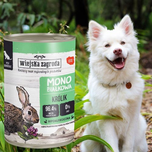 mokra karma dla psa królik 400g monobiałkowa wiejska zagroda hipoalergiczna na Arena.pl