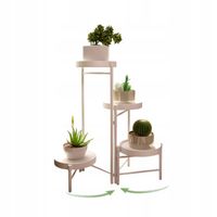 KWIETNIK STOJĄCY METALOWY STOJAK NA KWIATY REGAŁ PÓŁKA 63CM 4 POZIOMY