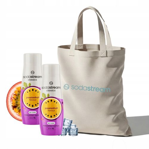 Zestaw Syrop do wody SodaStream Marakuja Bez cukru 2x440ml + Torba GRATIS na Arena.pl