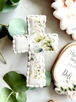 CIASTKO KRZYŻ GAŁĄZKA KOMUNIAIHS PODZIĘKOWANIA CIASTKO