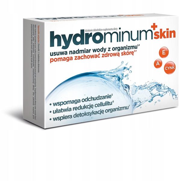 Hydrominum+Skin 30 tabl USUWANIE WODY cellulit zdjęcie 1