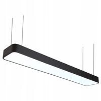 Lampa LED wisząca liniowa biurowa 120cm 90W CCD CZARNA zaokrąglona CCD