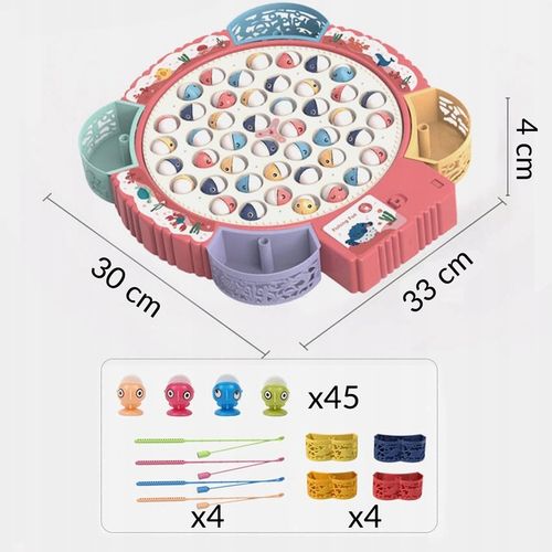 GRA ZRĘCZNOSCIOWA ŁOWIENIE RYBEK NA MAGNES KOTEK WĘDKI PUZZLE DLA DZIECI na Arena.pl