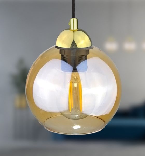 Lampa wisząca 3xE27 AMBRE GOLD zdjęcie 3