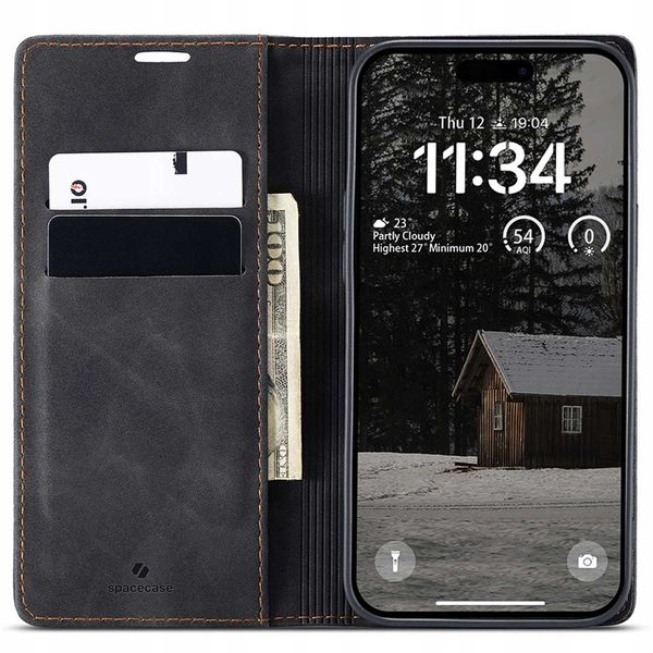 Spacecase Wallet Iphone 17 Air Black zdjęcie 5