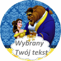 Opłatek na tort Urodziny Piękna Bestia Księżniczka Bajka Postać