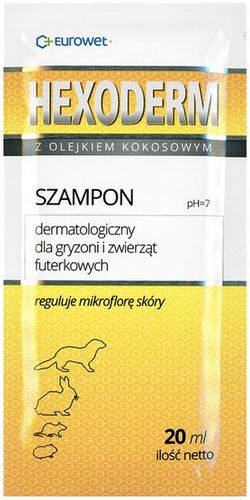 Dermatologiczny szampon dla gryzoni Hexoderm - Łagodzi stany zapalne 20ml na Arena.pl
