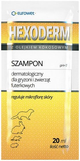 Dermatologiczny szampon dla gryzoni Hexoderm - Łagodzi stany zapalne 20ml zdjęcie 1