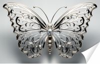 Fototapeta PREMIUM STRUKTURA ZMYWALANA NA WYMIAR abstrakcyjny szklany motyl