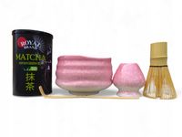 Zestaw Ceremonialny Do Herbaty Matcha BIO 100g Kolor Różowy Sakura
