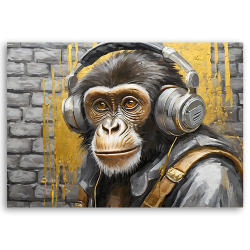 Obraz na płótnie, Małpa Muzyka Zwierzęta 60x40 na Arena.pl