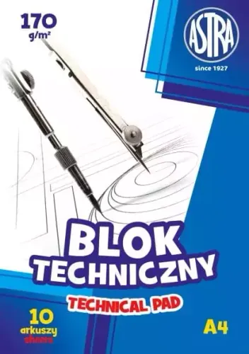 Blok Techniczny A4, Biały na Arena.pl