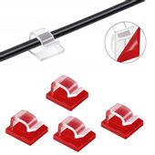 PRZEZROCZYSTY samoprzylepny uchwyt przewodu 4 szt