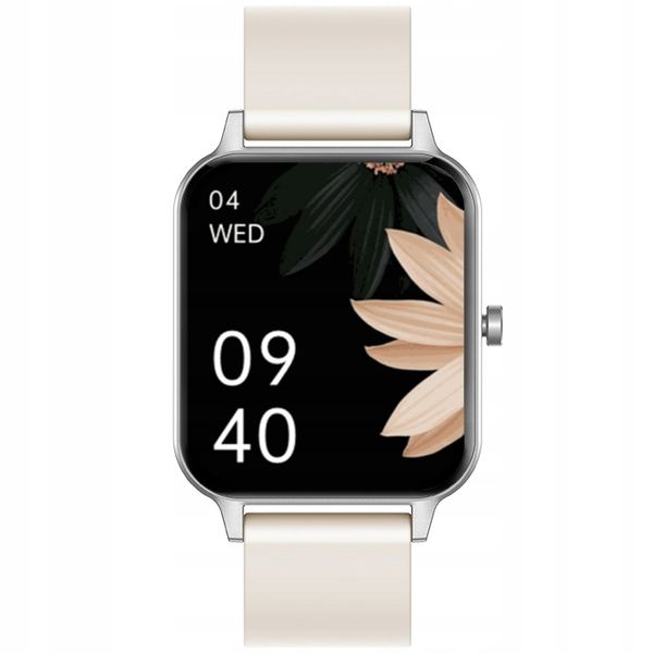 SMARTWATCH ZEGAREK DAMSKI ROZMOWY MENU PL PULS SMART WATCH SREBRNY 2 PASKI zdjęcie 10