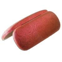 Etui na okulary wytłoczony wzór czerwone