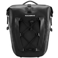 torba rowerowa wodoodporna na bagażnik regulowana 25-32l czarna