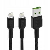 2x Kabel Lightning 2m LED GreenCell Ray szybkie ładowanie do Apple iPhone
