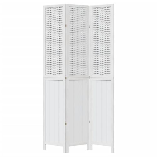 Parawan pokojowy, 3-panelowy, biały, lite drewno paulowni na Arena.pl