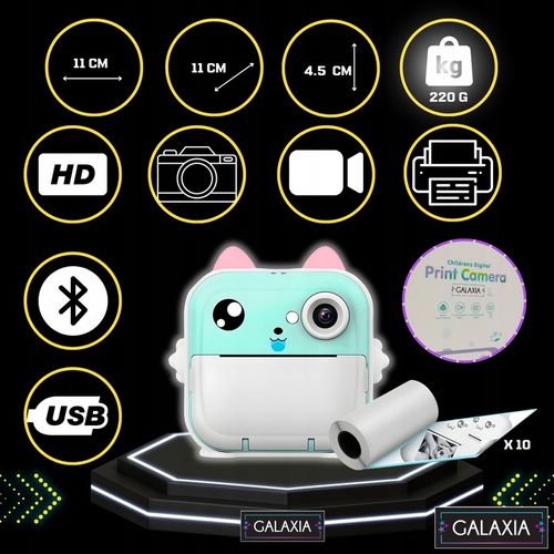 MINI DRUKARKA DRUKUŚ TERMICZNA APARAT NATYCHMIASTOWY DLA DZIECI i 11 ROLEK na Arena.pl