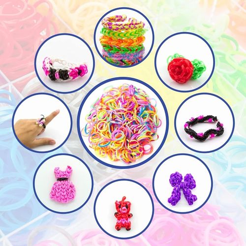 GUMKI DO ROBIENIA BRANSOLETEK DUŻY ZESTAW 6800 ELEMENTÓW XXL DLA DZIECKA na Arena.pl