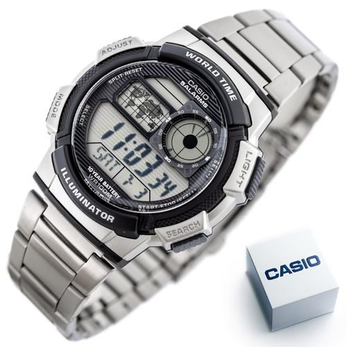 ZEGAREK MĘSKI CASIO AE-1000WD 1A (zd073h) - WORLD TIME + BOX na Arena.pl