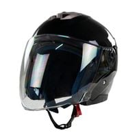 Kask na skuter motocyklowy otwarty BB586 z blendą L czarny połysk