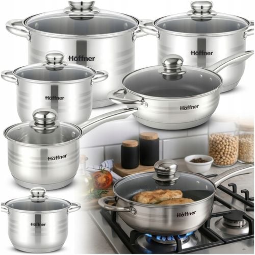 ZESTAW GARNKÓW INDUKCJA / GAZ PATELNIA RONDEL GARNKI STAL NIERDZEWNA na Arena.pl