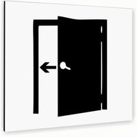 Tabliczka DIBOND WYJŚCIE BIAŁA Tablica nierdzewna NADRUK UV ALUMINIOWA