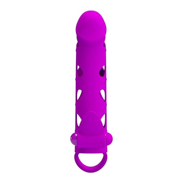 PRETTY LOVE - Vibrating Penis Sleeve with Ball Strap zdjęcie 2