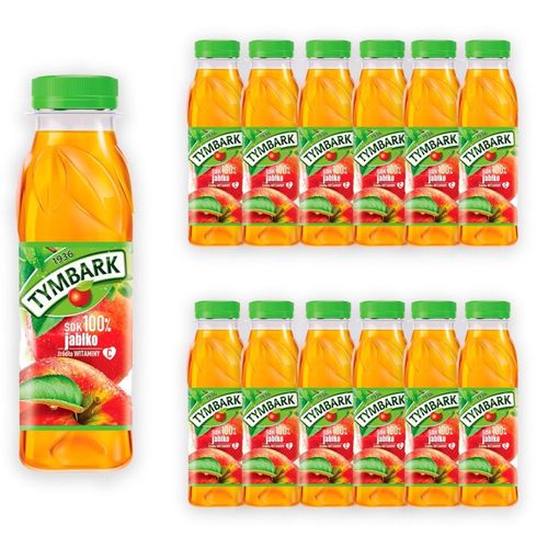 Tymbark Sok 100% jabłko 300 ml x12 sztuk na Arena.pl