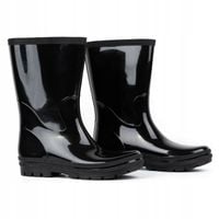 Lekkie POLSKIE kalosze damskie gumowce czarne wysokie Roma 39