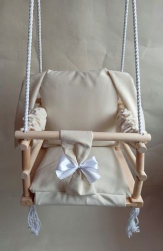 HUŚTAWKA 3w1 DLA DZIECI królik BEŻ dom ogród pokój na Arena.pl