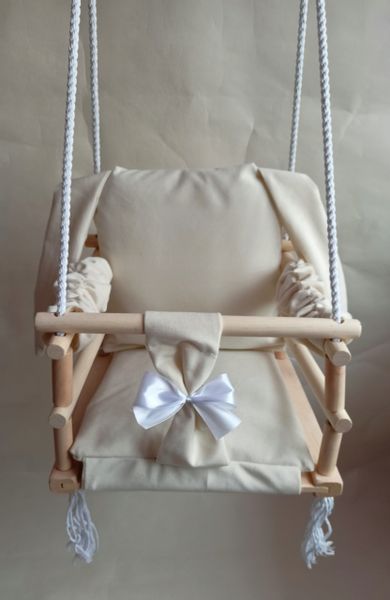 HUŚTAWKA 3w1 DLA DZIECI królik BEŻ dom ogród pokój zdjęcie 4