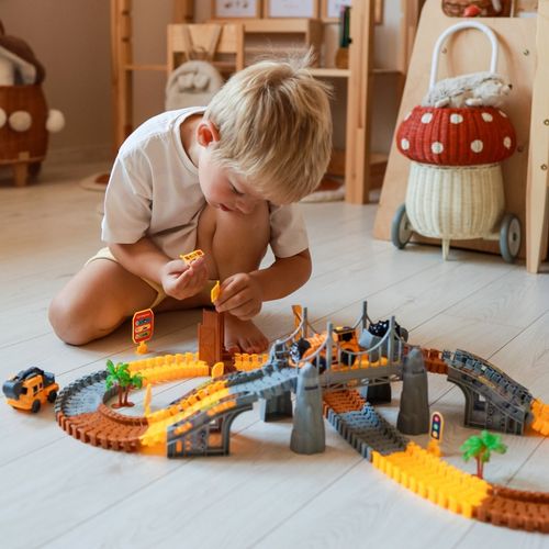 WOOPIE Tor Samochodowy XXL Kolejka Elektryczna Plac Budowy 174 el. na Arena.pl