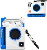 Etui Newseego 3D aparat silikonowe niebieskie do AirPods 1 2 z brelokiem