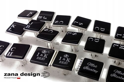 Modne spinki do mankietów z grawerem na Onyksie na Arena.pl