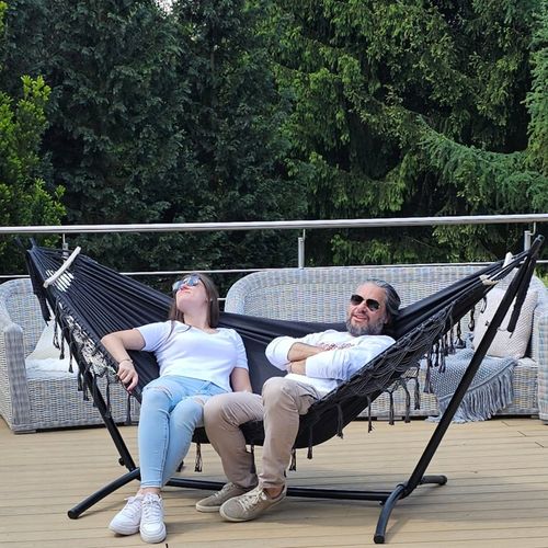 HAMAK BOHO XXL ze STELAŻEM stelaż do hamaka DWUOSOBOWY +wszystkie akcesoria na Arena.pl
