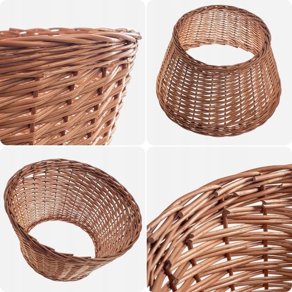 OSŁONA NA STOJAK CHOINKOWY WIKLINOWA 50 cm OSŁONKA POD CHOINKĘ KOSZ BOHO zdjęcie 12
