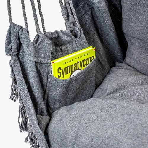 KRZESŁO BRAZYLIJSKIE FOTEL WISZĄCY HAMAK HUŚTAWKA NA BALKON BOHO +PODUSZKI na Arena.pl