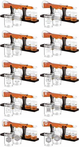 Zestaw do Whisky Karafka Karabin 4 Szklanki Grawer na Urodziny dla Faceta na Arena.pl