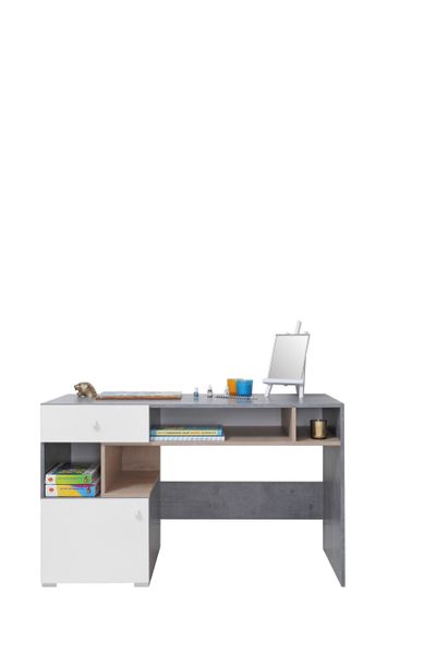 Białe biurko komputerowe meble szkolne stolik biurko młodzieżowe PLUTO zdjęcie 2